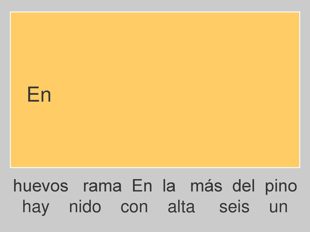 En huevos rama En la más del pino hay nido con alta seis un