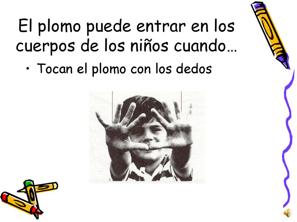 El plomo puede entrar en los cuerpos de los niños cuando…