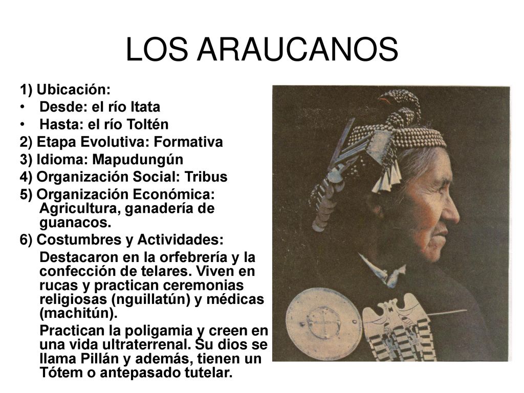 LOS ARAUCANOS 1) Ubicación: Desde: el río Itata Hasta: el río Toltén