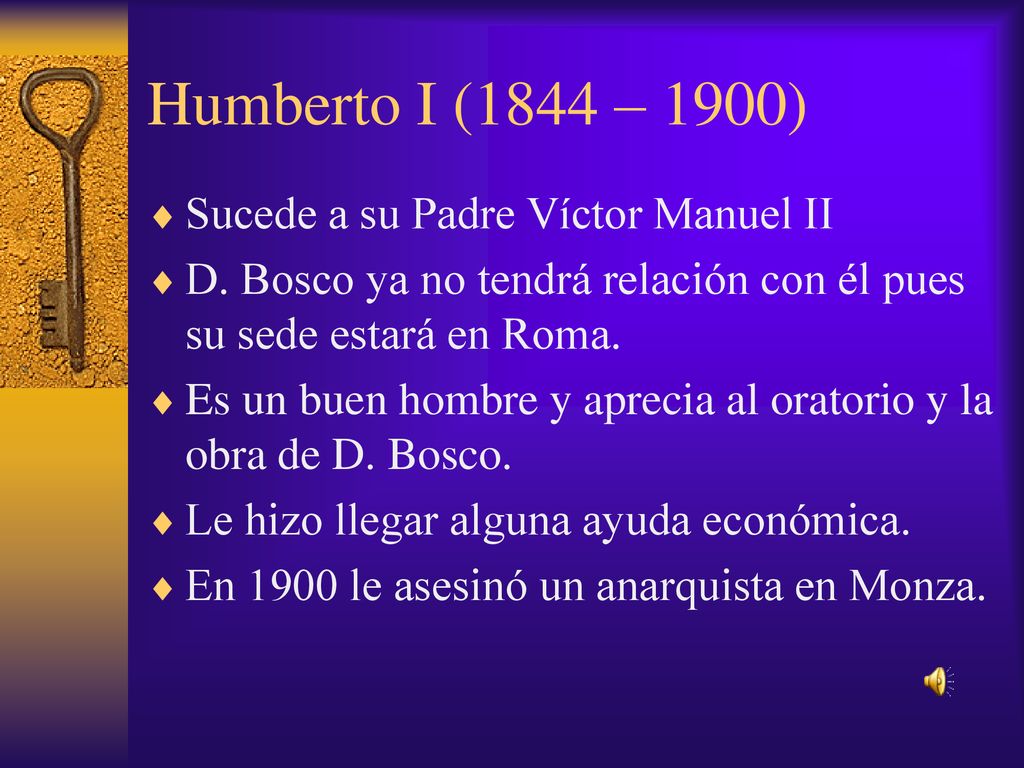 Humberto I (1844 – 1900) Sucede a su Padre Víctor Manuel II