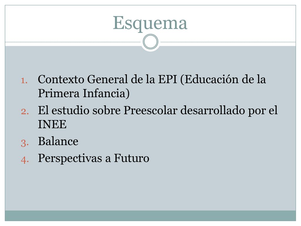 Esquema Contexto General de la EPI (Educación de la Primera Infancia)
