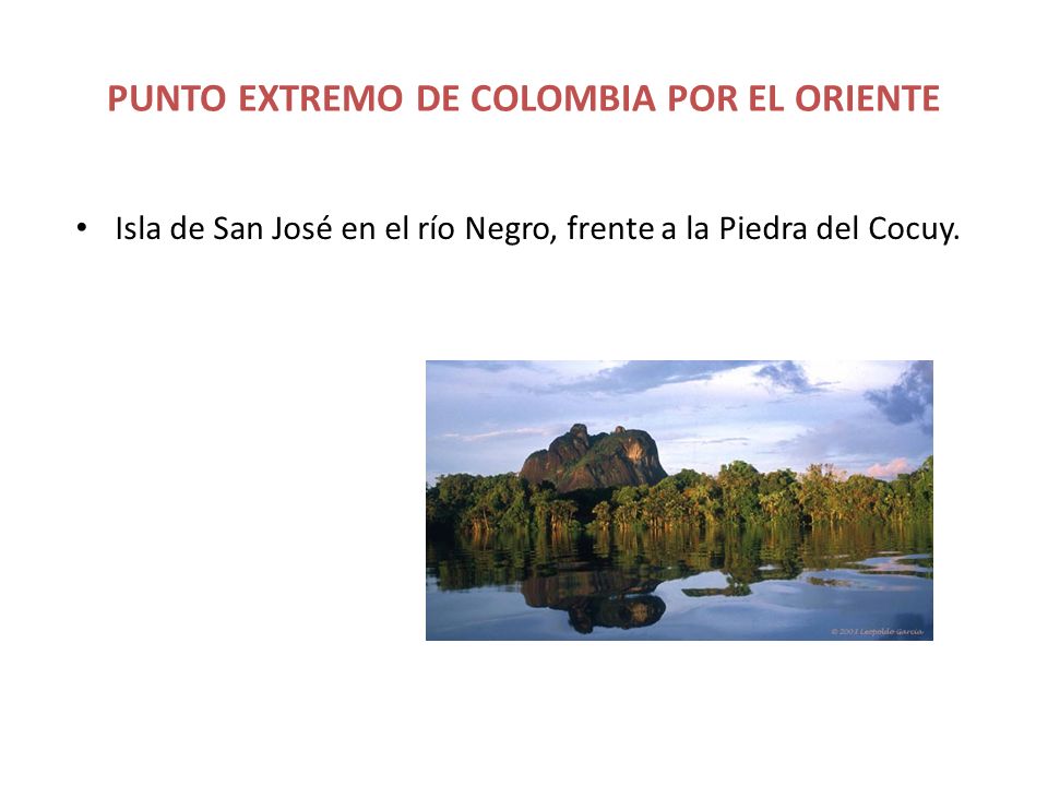 PUNTO EXTREMO DE COLOMBIA POR EL ORIENTE