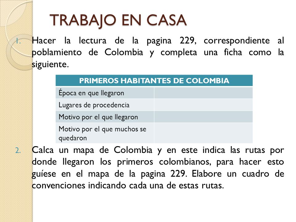PRIMEROS HABITANTES DE COLOMBIA