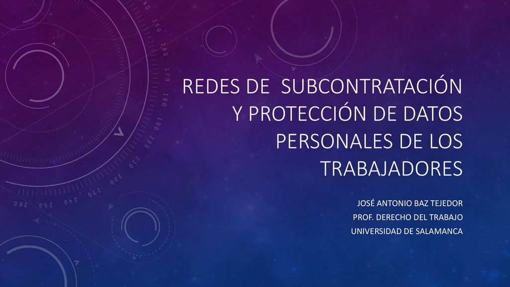 Redes de subcontratación y protección de datos personales de los trabajadores
