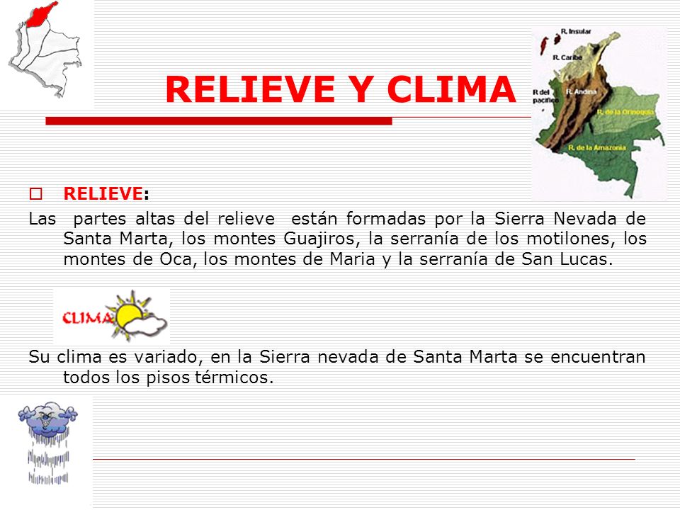 RELIEVE Y CLIMA RELIEVE: