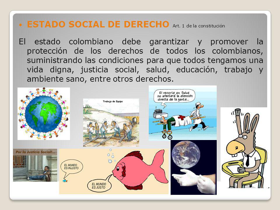 ESTADO SOCIAL DE DERECHO Art. 1 de la constitución