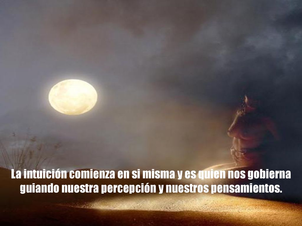 La intuición comienza en si misma y es quien nos gobierna
