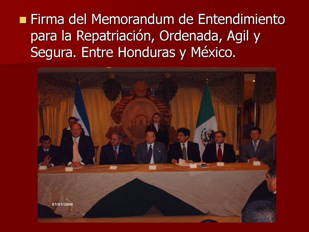 Firma del Memorandum de Entendimiento para la Repatriación, Ordenada, Agil y Segura.