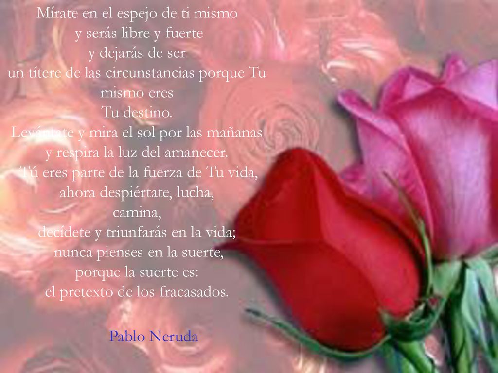 Mírate en el espejo de ti mismo y serás libre y fuerte