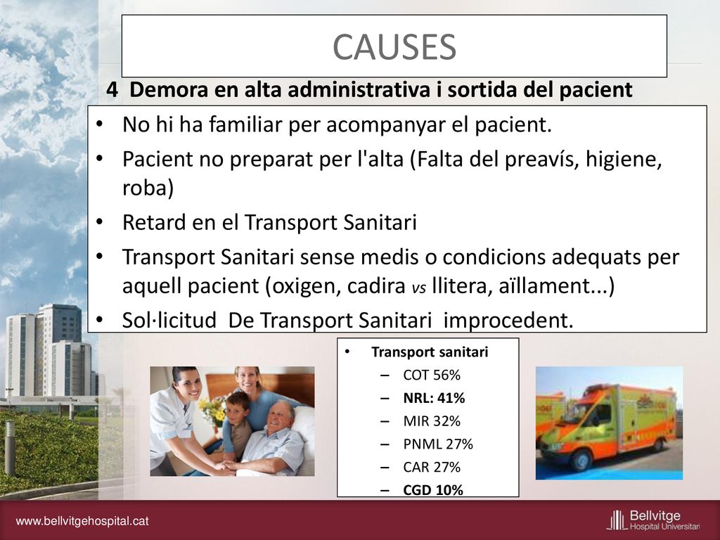 CAUSES 4 Demora en alta administrativa i sortida del pacient