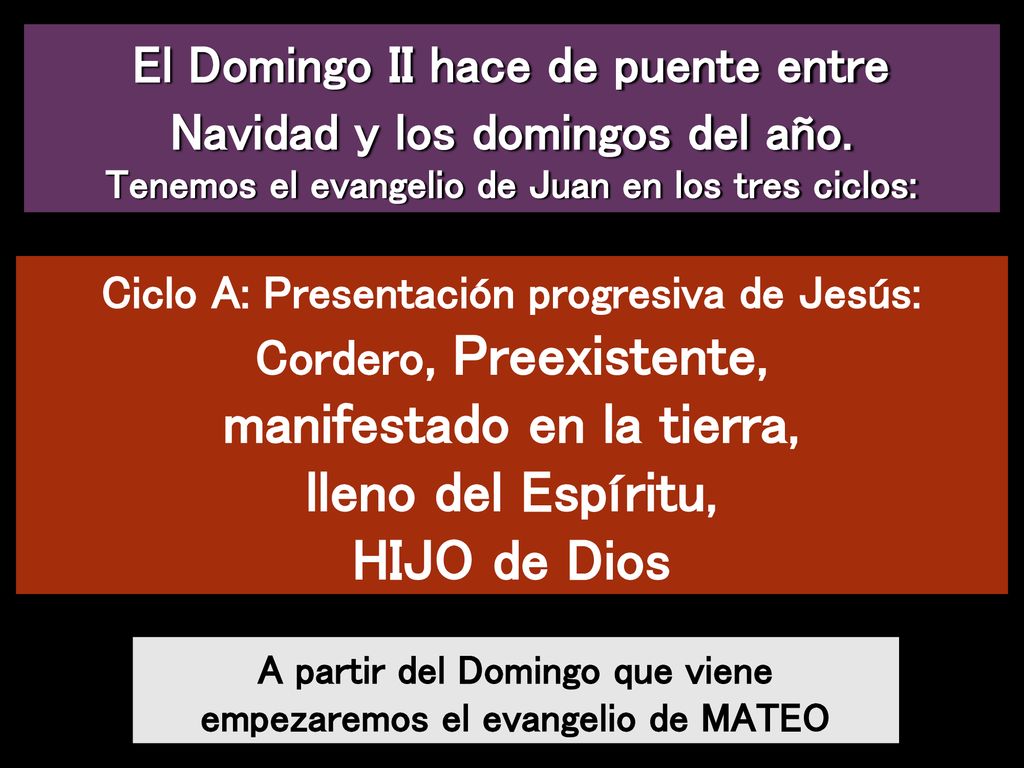 A partir del Domingo que viene empezaremos el evangelio de MATEO