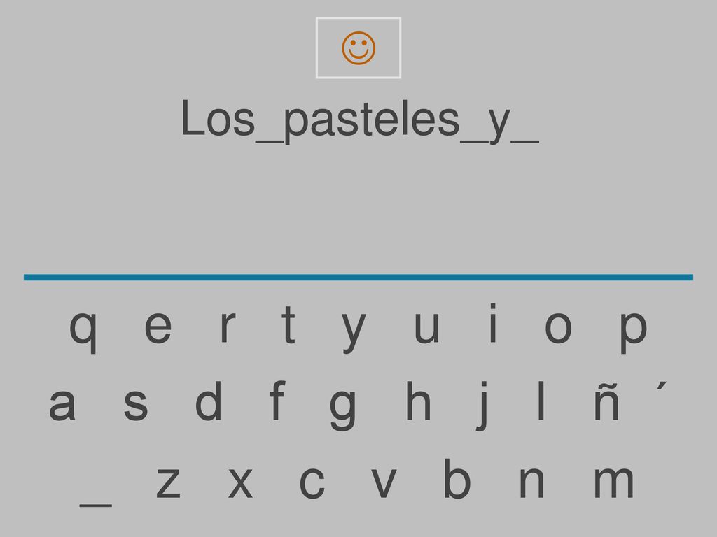 q e r t y u i o p a s d f g h j l ñ ´ _ z x c v b n m Los_pasteles_y_