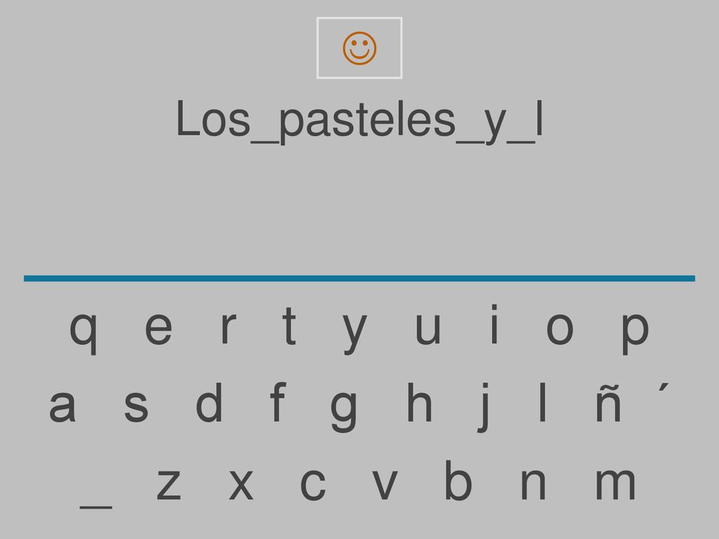 q e r t y u i o p a s d f g h j l ñ ´ _ z x c v b n m Los_pasteles_y_l