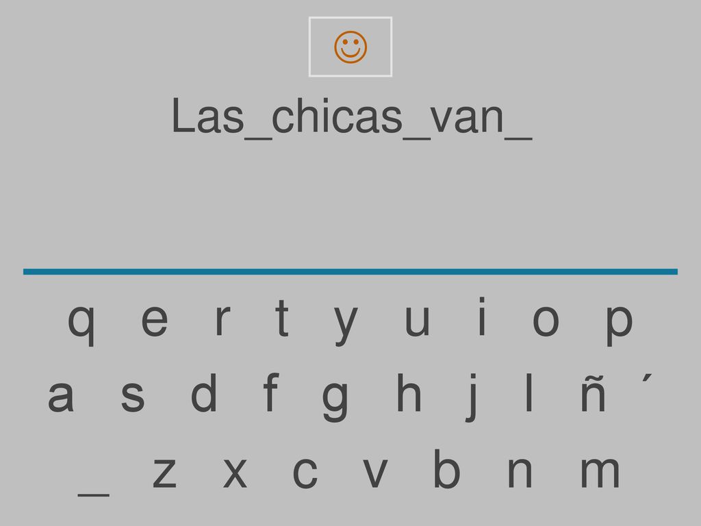 q e r t y u i o p a s d f g h j l ñ ´ _ z x c v b n m Las_chicas_van_