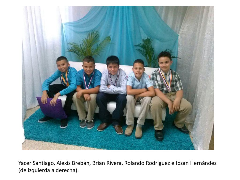 Yacer Santiago, Alexis Brebán, Brian Rivera, Rolando Rodríguez e Ibzan Hernández (de izquierda a derecha).