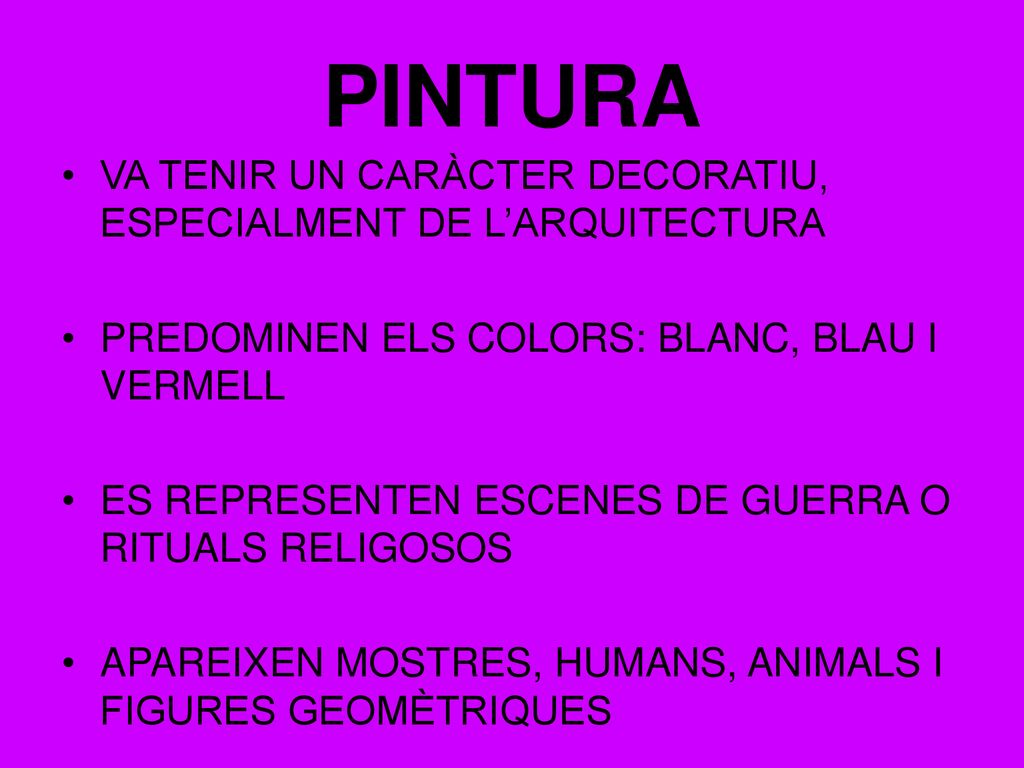 PINTURA VA TENIR UN CARÀCTER DECORATIU, ESPECIALMENT DE L’ARQUITECTURA