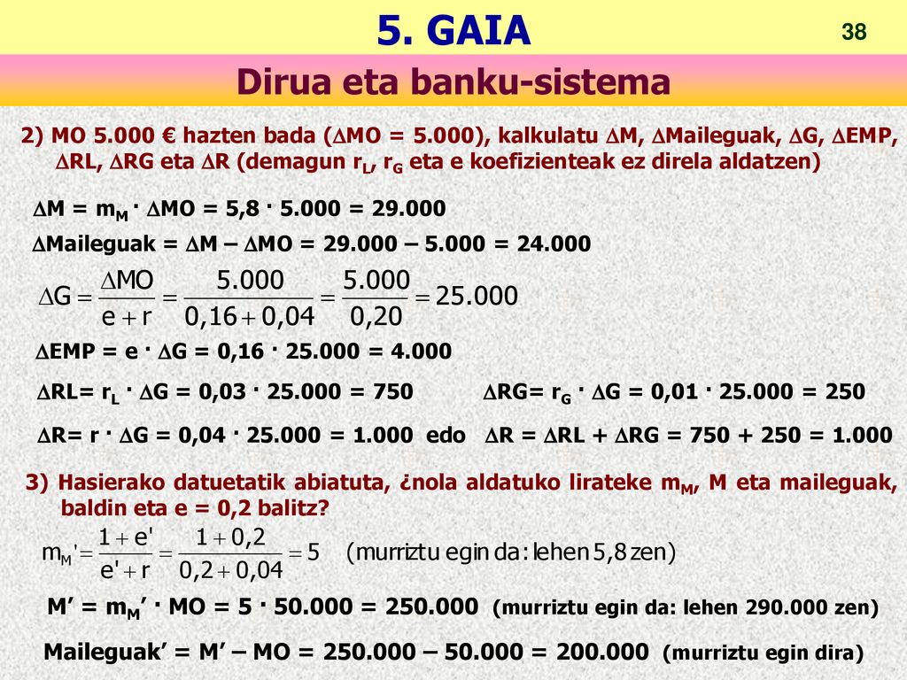 Maileguak’ = M’ – MO = – = (murriztu egin dira)