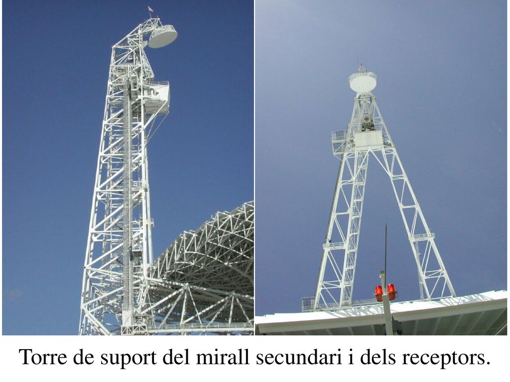 Torre de suport del mirall secundari i dels receptors.