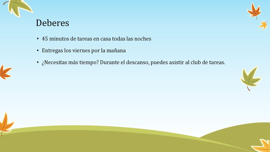 Deberes 45 minutos de tareas en casa todas las noches
