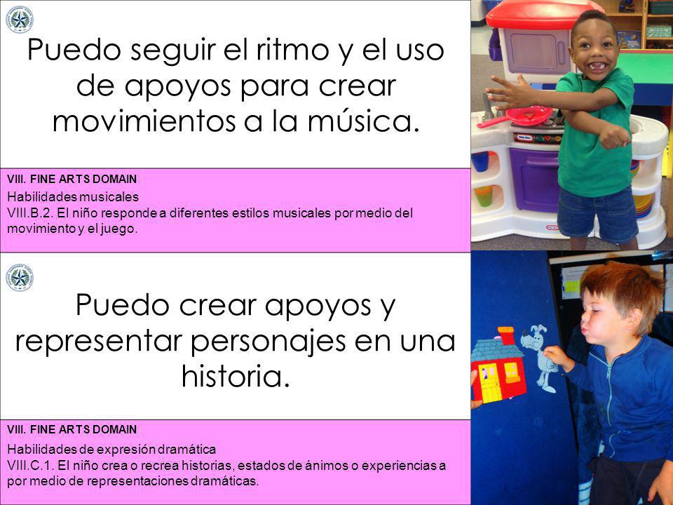 Puedo crear apoyos y representar personajes en una historia.
