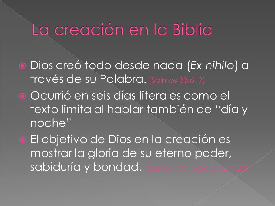 La creación en la Biblia