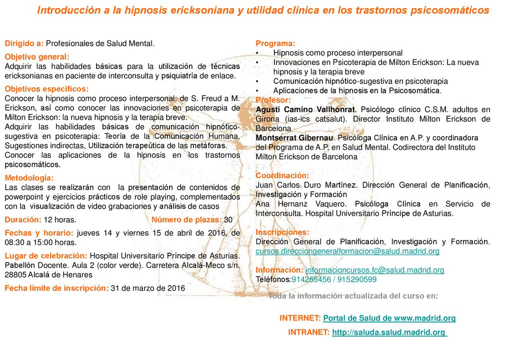 Introducción a la hipnosis ericksoniana y utilidad clínica en los trastornos psicosomáticos