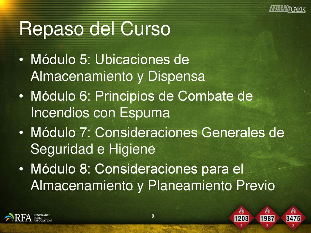 Repaso del Curso Módulo 5: Ubicaciones de Almacenamiento y Dispensa