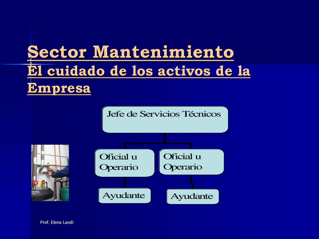 Sector Mantenimiento El cuidado de los activos de la Empresa