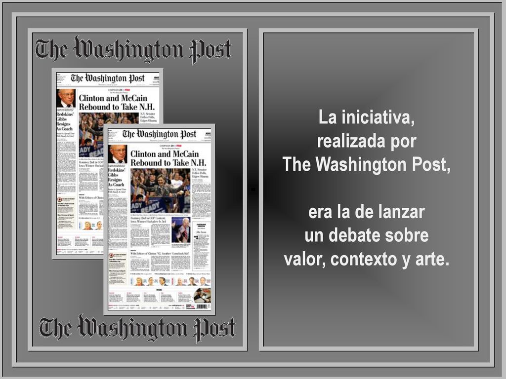 La iniciativa, realizada por. The Washington Post, era la de lanzar.