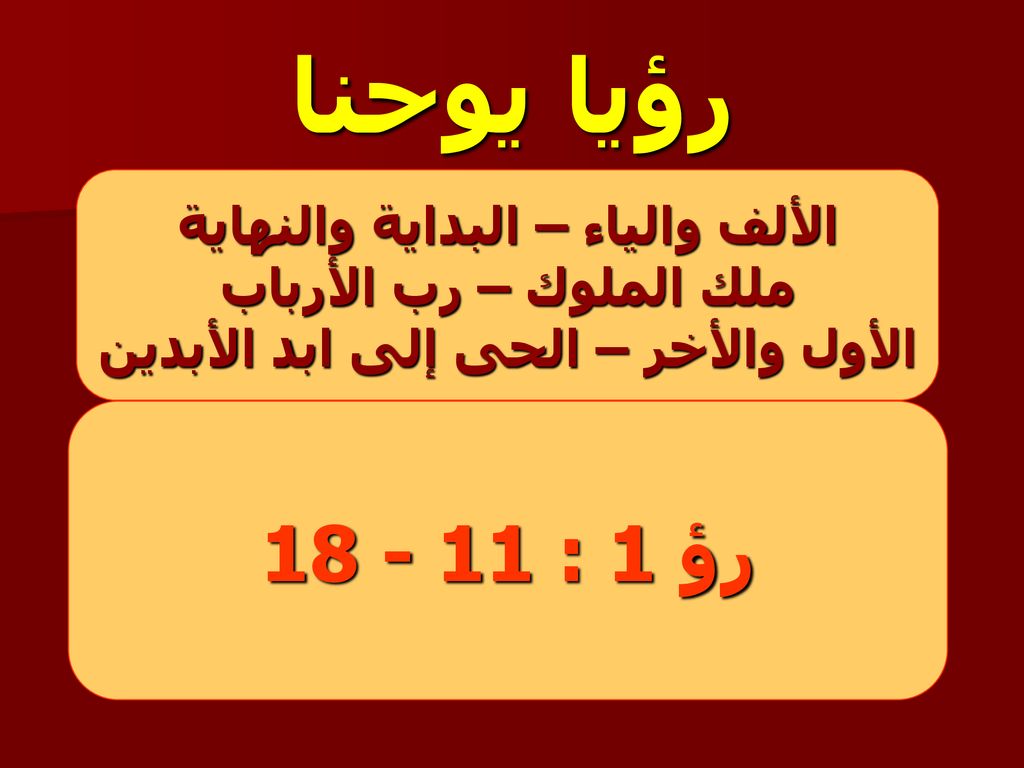 الألف والياء – البداية والنهاية الأول والأخر – الحى إلى ابد الأبدين