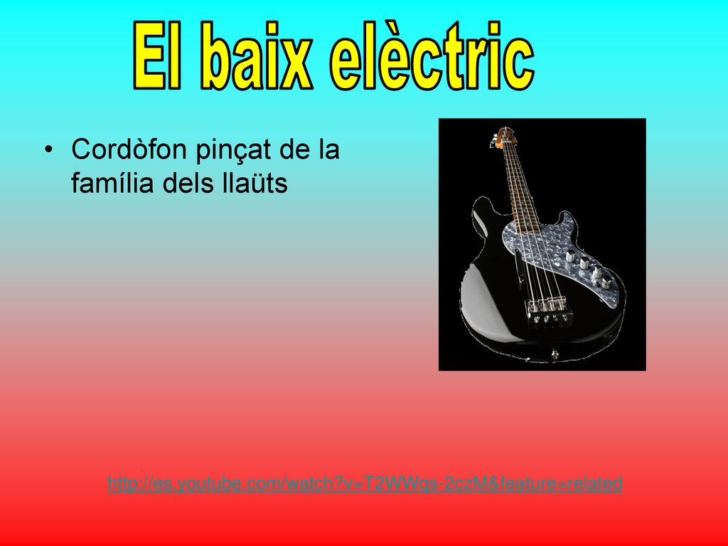El baix elèctric Cordòfon pinçat de la família dels llaüts