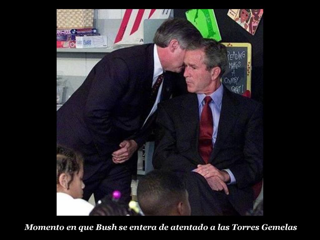 Momento en que Bush se entera de atentado a las Torres Gemelas