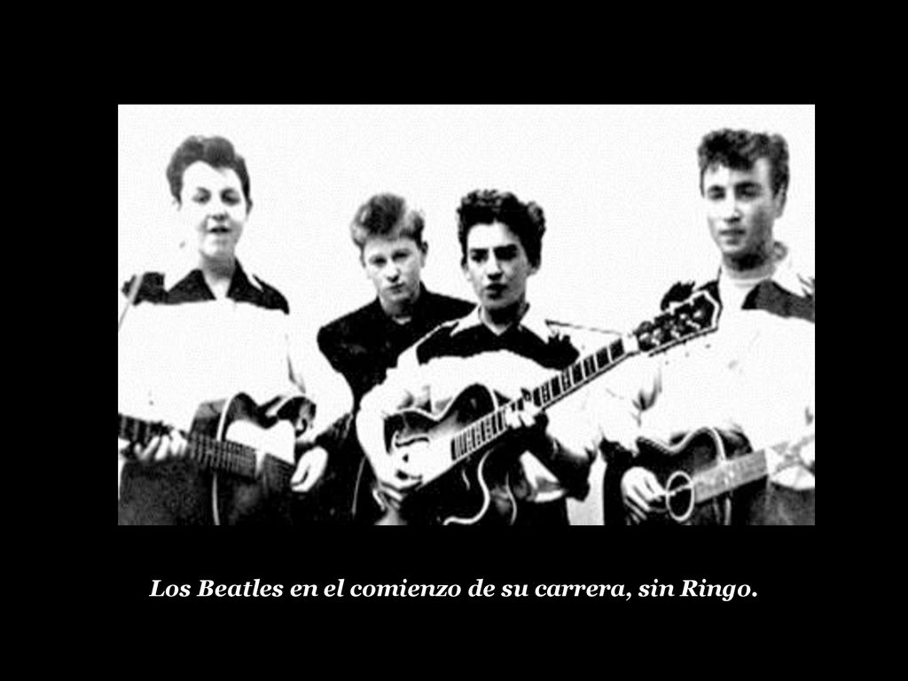 Los Beatles en el comienzo de su carrera, sin Ringo.