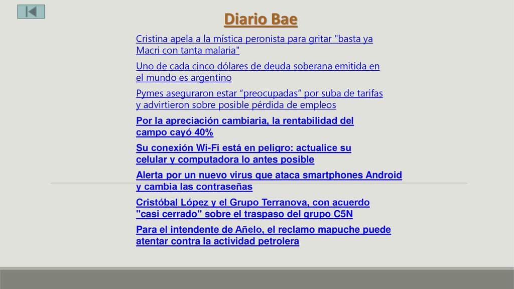 Diario Bae Cristina apela a la mística peronista para gritar basta ya Macri con tanta malaria