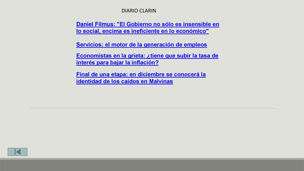 DIARIO CLARIN Daniel Filmus: El Gobierno no sólo es insensible en lo social, encima es ineficiente en lo económico