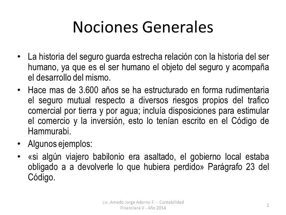 Lic. Amado Jorge Adorno F. - Contabilidad Financiera V - Año 2014
