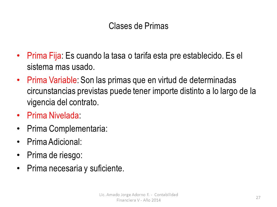 Lic. Amado Jorge Adorno F. - Contabilidad Financiera V - Año 2014