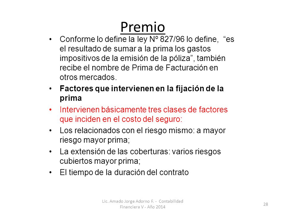 Lic. Amado Jorge Adorno F. - Contabilidad Financiera V - Año 2014