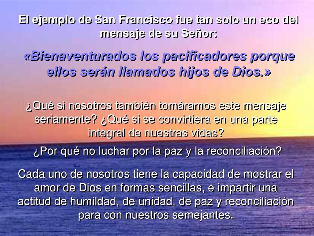 ¿Por qué no luchar por la paz y la reconciliación