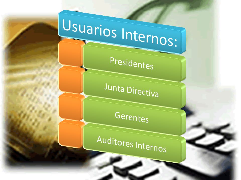 Usuarios Internos: Presidentes Junta Directiva Gerentes