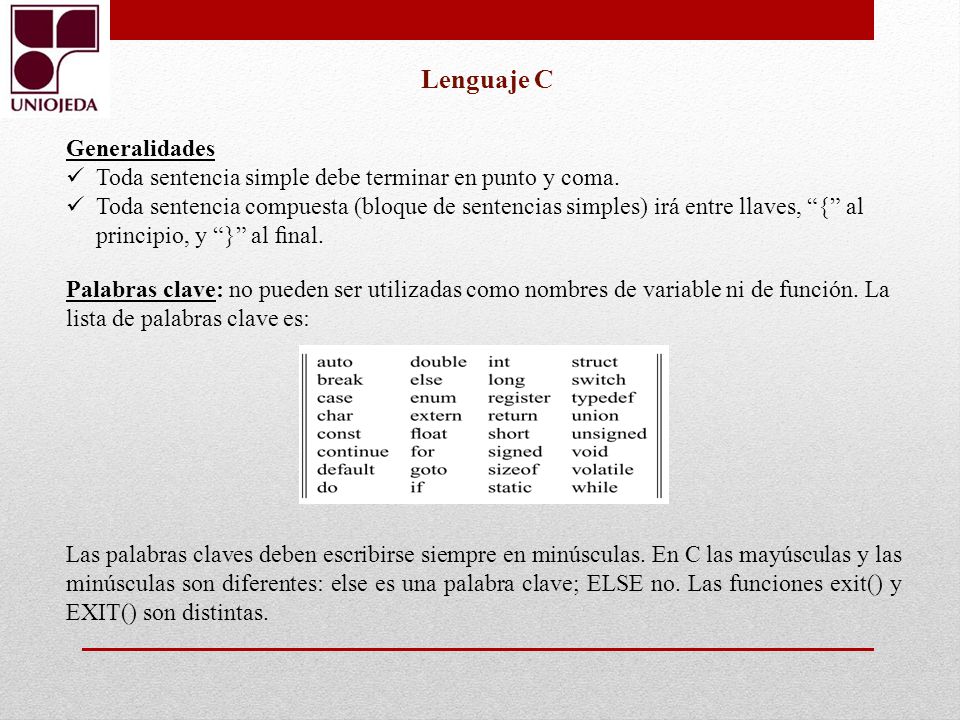 Lenguaje C Generalidades