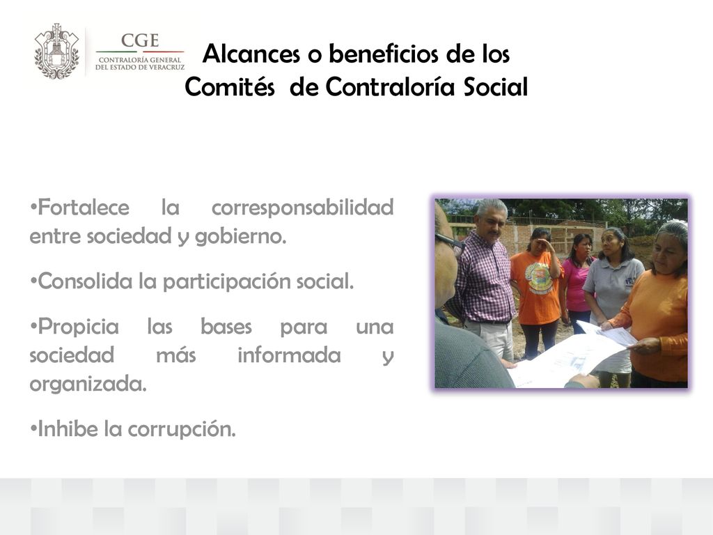 Alcances o beneficios de los Comités de Contraloría Social