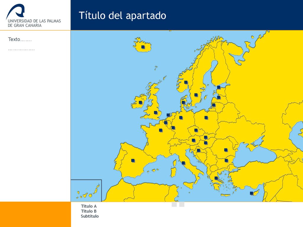 Título del apartado Texto……. ……………. Título A Título B Subtítulo