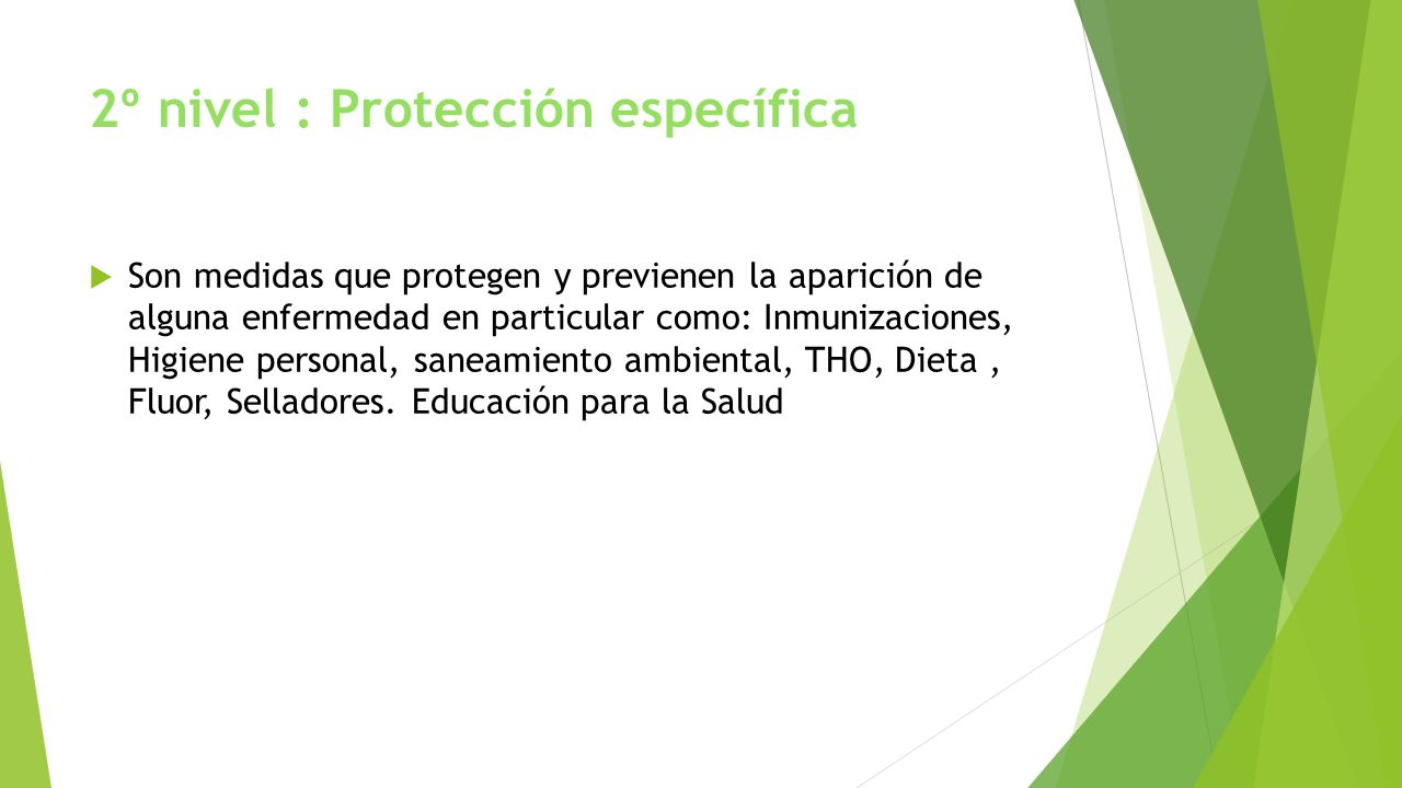 2º nivel : Protección específica