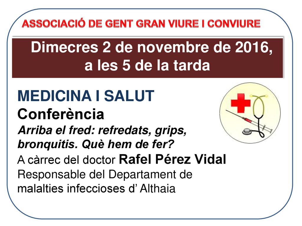 Dimecres 2 de novembre de 2016, a les 5 de la tarda
