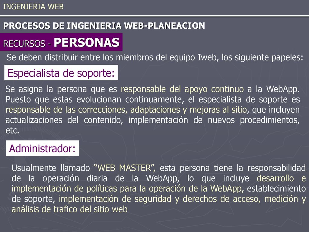 Especialista de soporte: