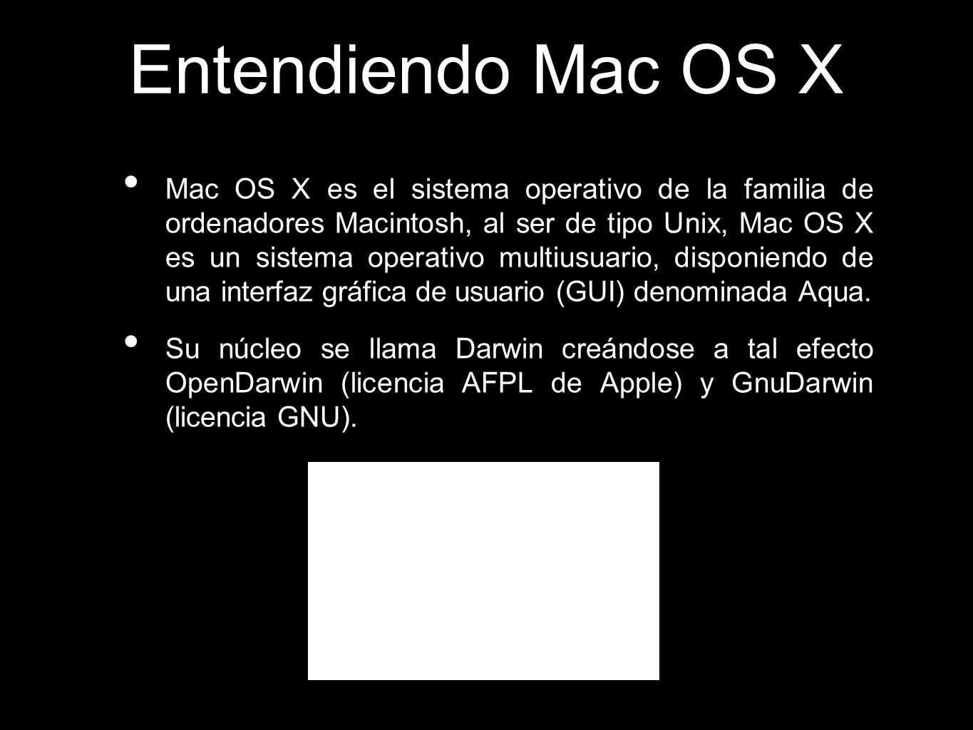 Entendiendo Mac OS X