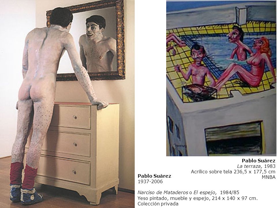 Pablo Suárez La terraza, Acrílico sobre tela 236,5 x 177,5 cm. MNBA. Pablo Suárez