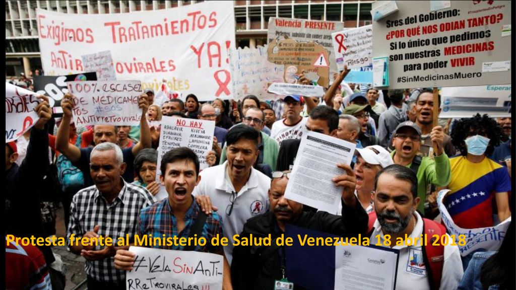 Protesta frente al Ministerio de Salud de Venezuela 18 abril 2018
