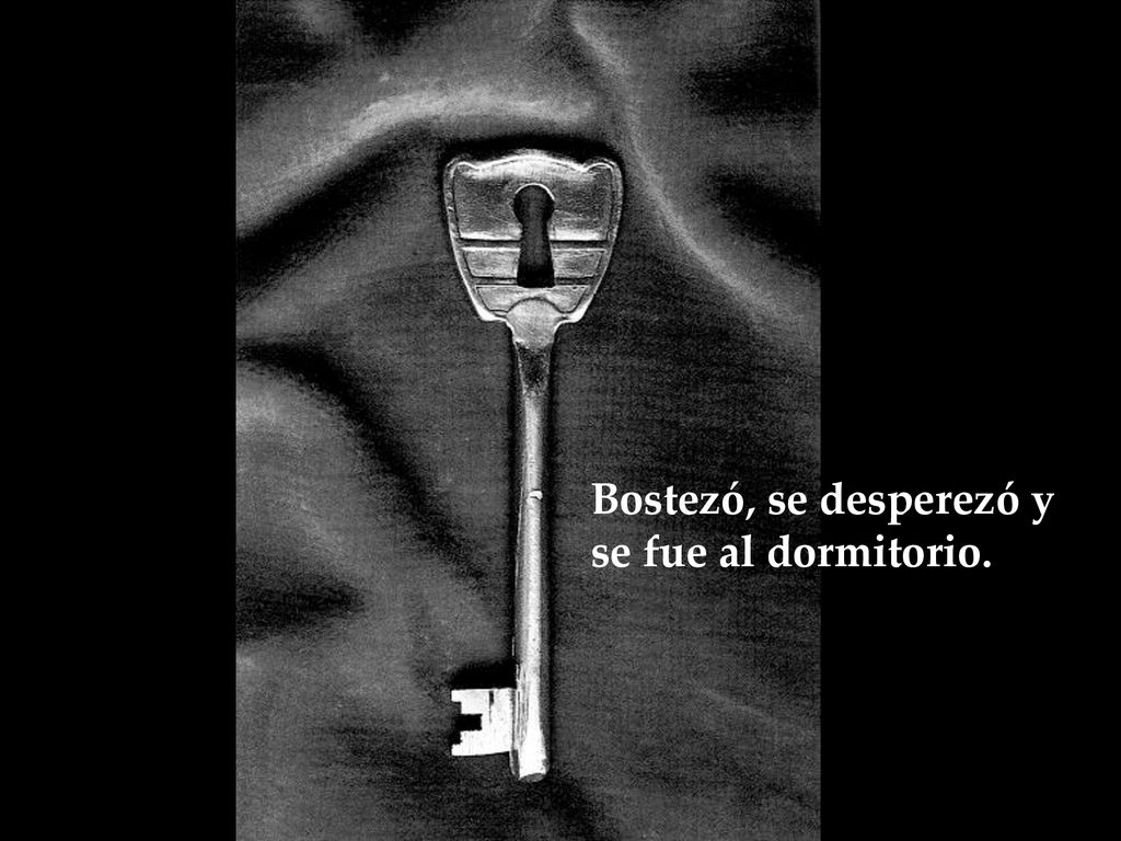 Bostezó, se desperezó y se fue al dormitorio.
